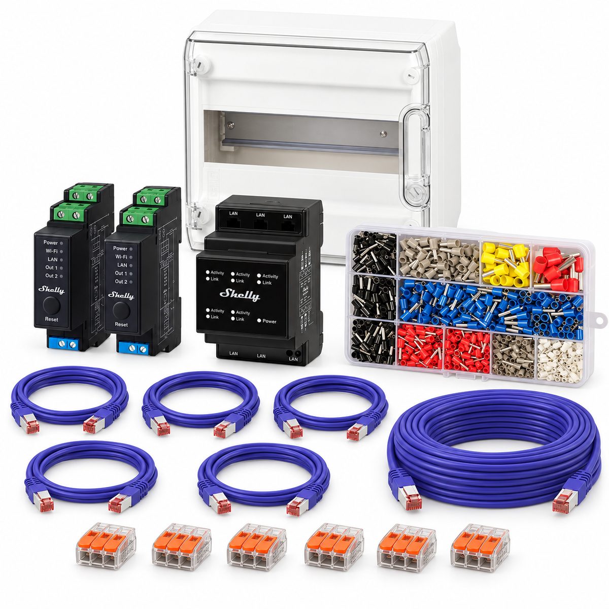 Kit tapparelle da quadro Shelly Pro 2PM: i dispositivi inclusi