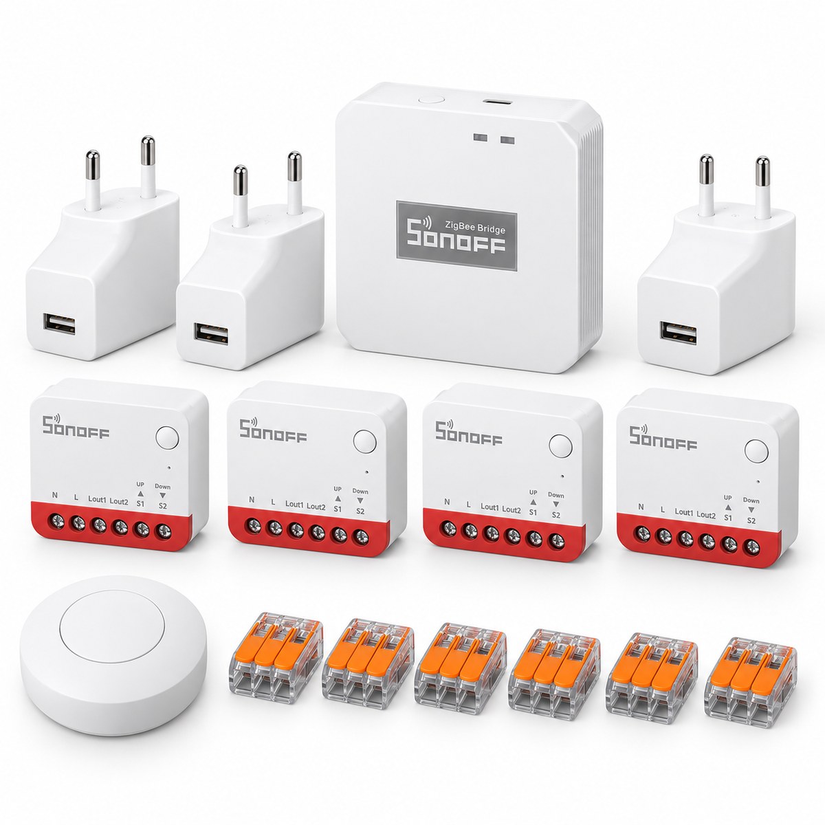 Kit tapparelle Sonoff Zigbee (2 finestre): i dispositivi inclusi