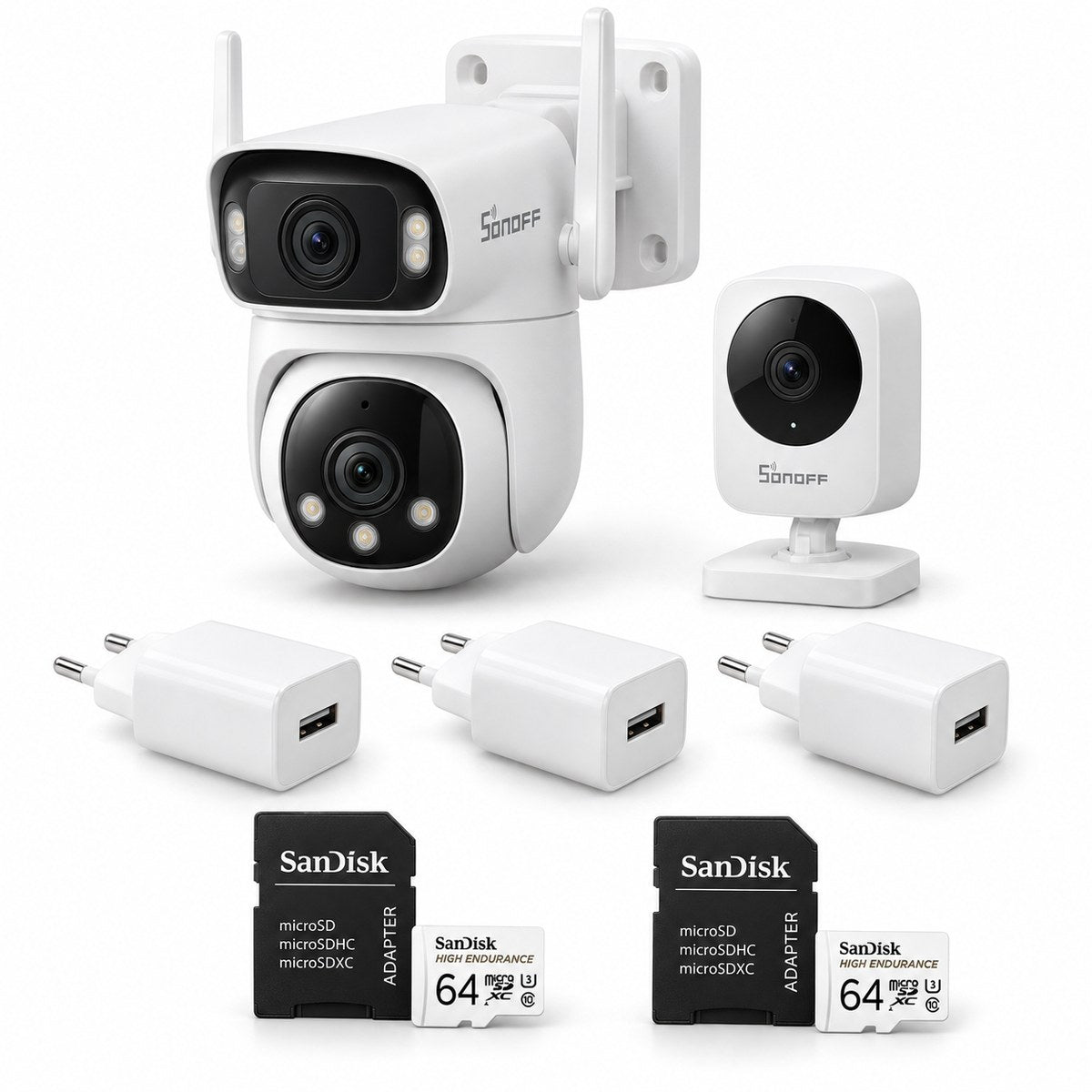 Kit telecamera esterna PTZ doppia lente Sonoff: i dispositivi inclusi