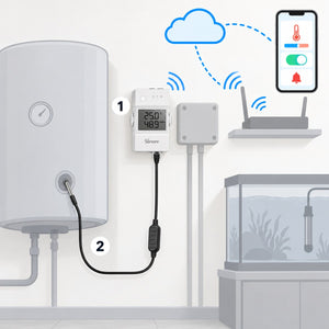 Kit termostato Sonoff TH Elite con sonda: schema di installazione