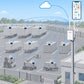 Kit tracciamento asset e mezzi di piazzale Litio Store: schema di installazione con dispositivi Milesight LoRaWAN