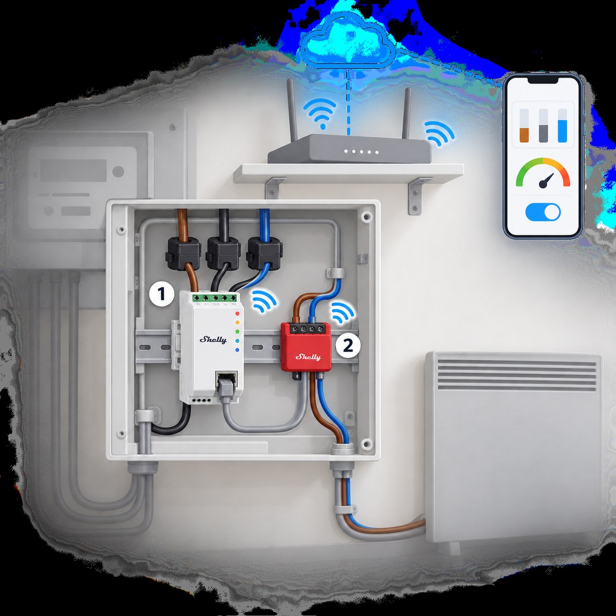 Kit trifase Shelly Pro 3EM: schema di installazione