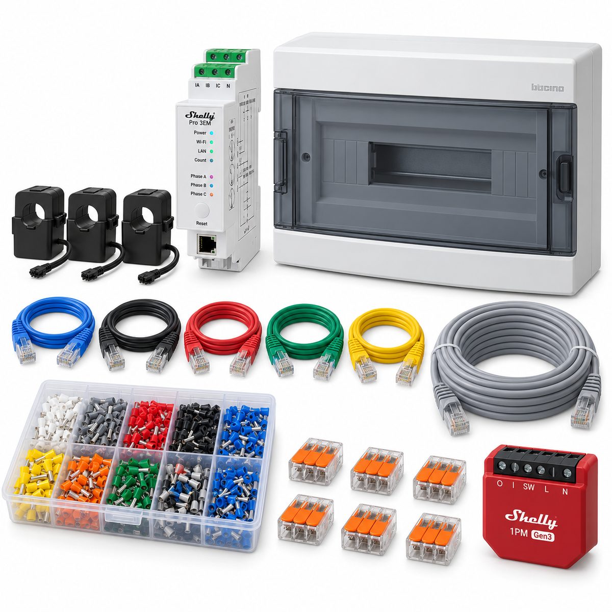 Kit trifase Shelly Pro 3EM: i dispositivi inclusi