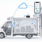 Kit veicolo refrigerato Litio Store: schema di installazione con dispositivi Milesight LoRaWAN