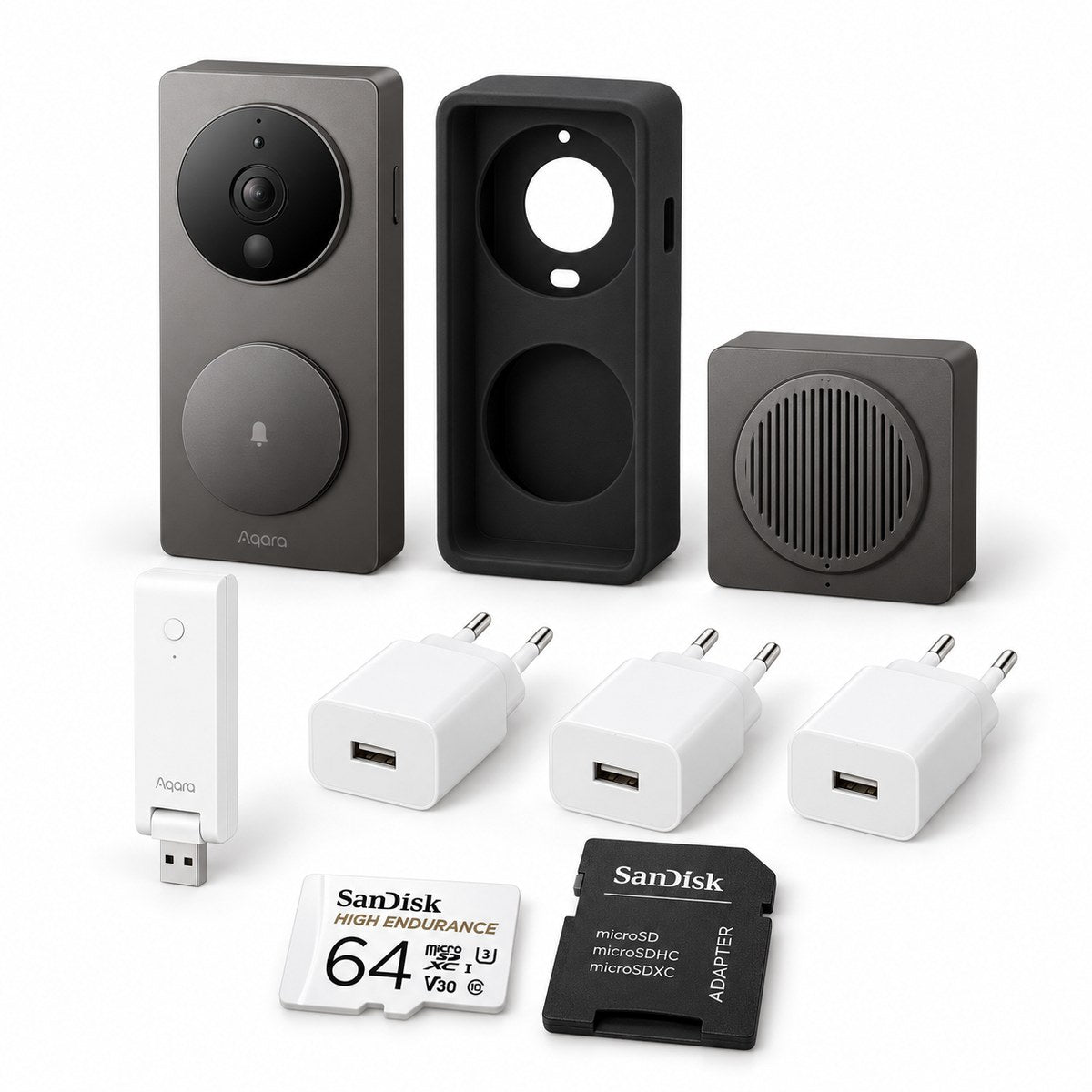 Kit videocampanello Aqara G4 senza fili: i dispositivi inclusi