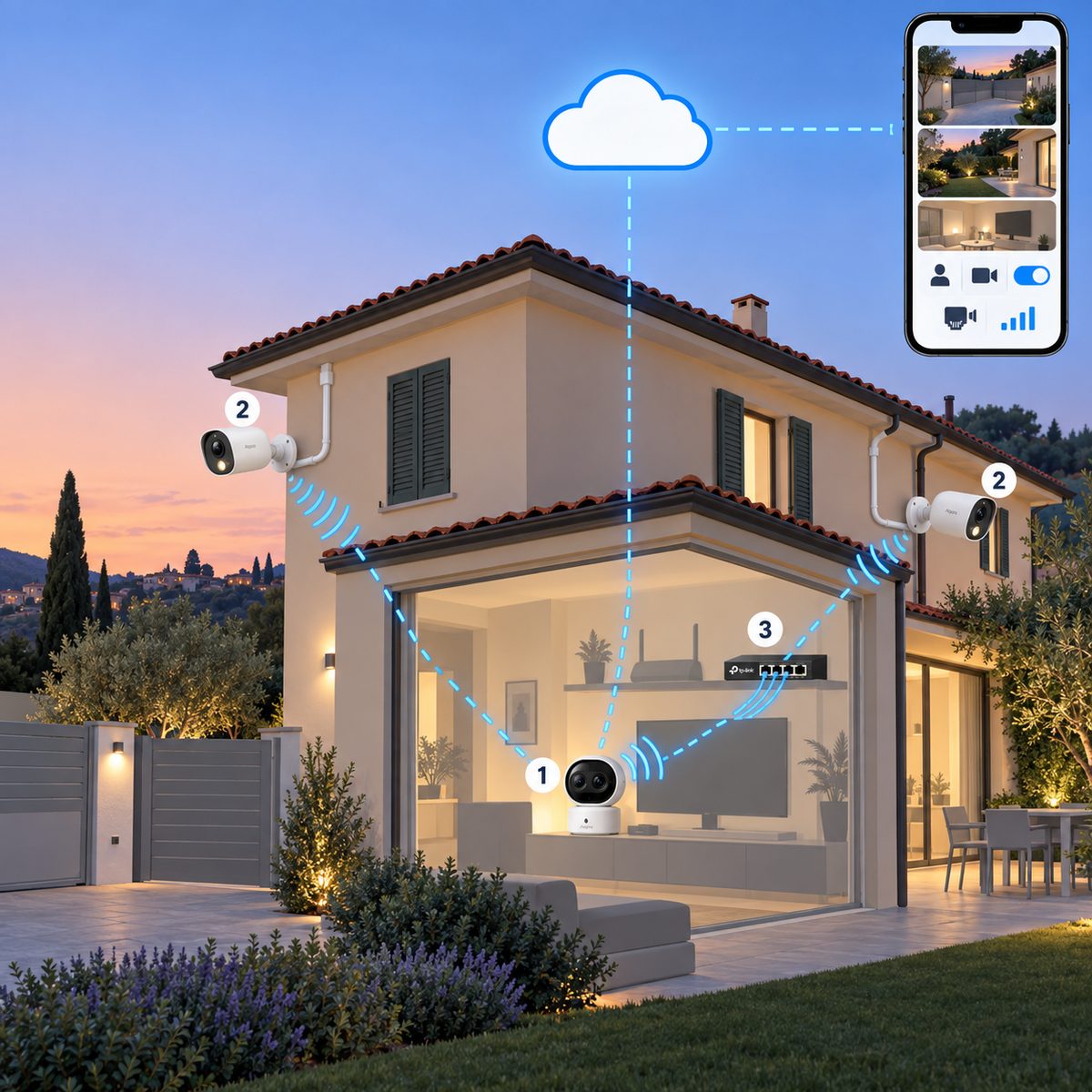 Kit videosorveglianza 4K PoE professionale Aqara: schema di installazione