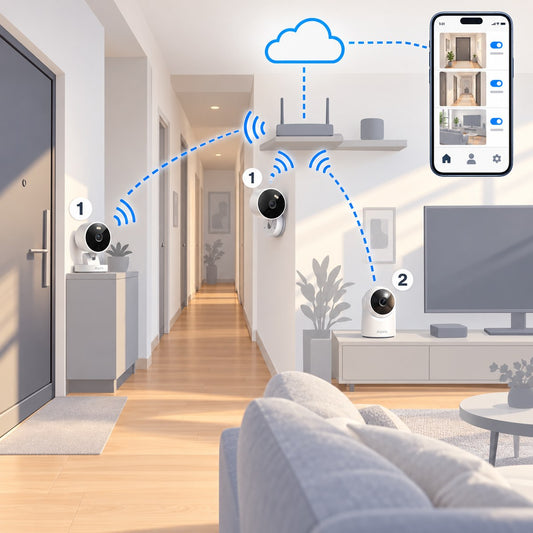 Kit videosorveglianza Apple HomeKit Secure Video: schema di installazione