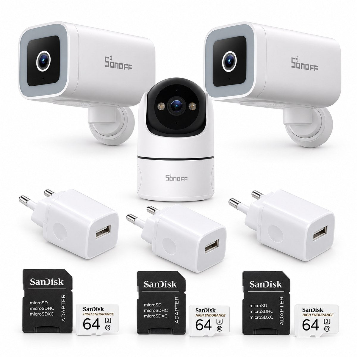 Kit videosorveglianza economica Sonoff: i dispositivi inclusi