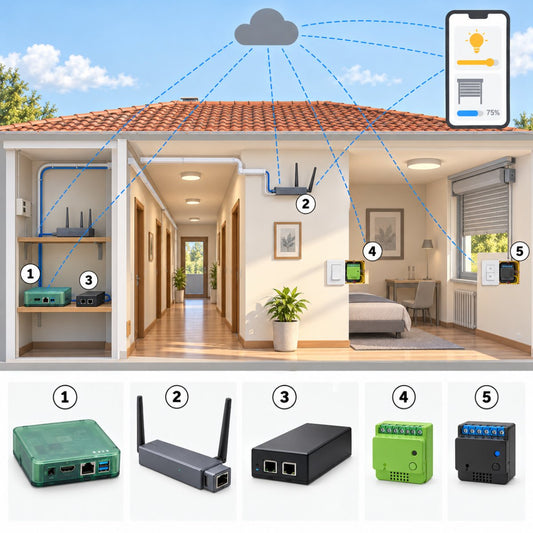 Kit Z-Wave PoE per quadri lontani – schema