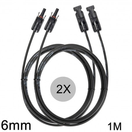 Prolunga cavi solari Mc4 Athilex 6 mm² nera – set 2 cavi 1-20 m 1800 V