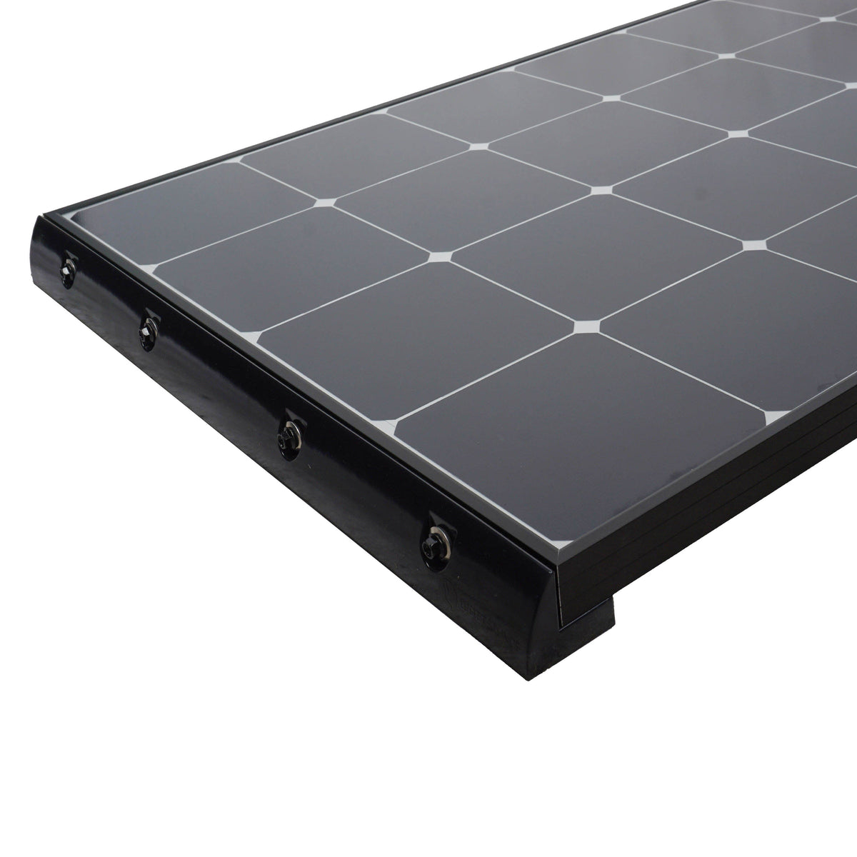 Supporto spoiler per pannello solare in plastica ASA nera 67 cm per camper e barche