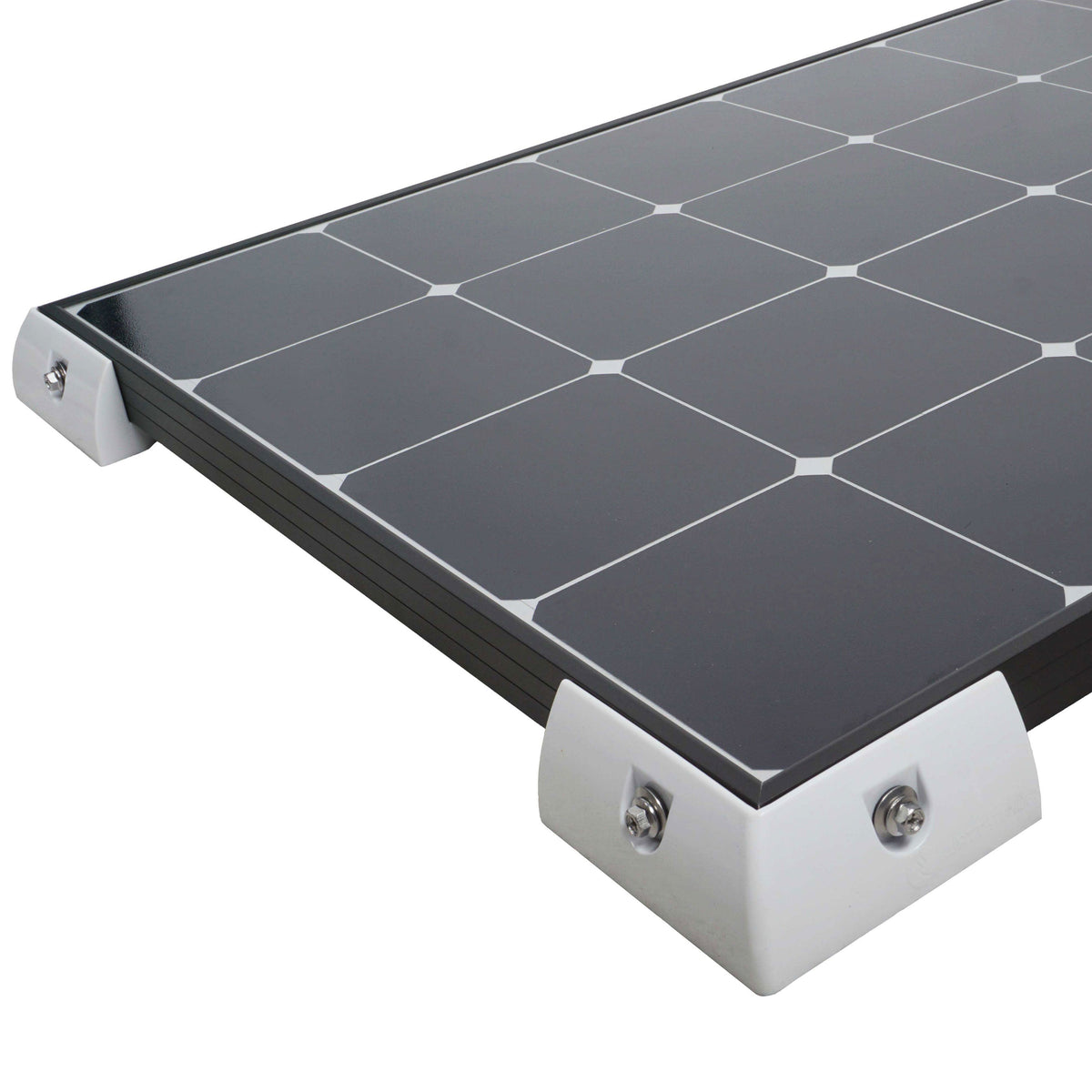 Supporto angolare per pannello solare in plastica ASA bianco 10,7 cm per camper, caravan e barche