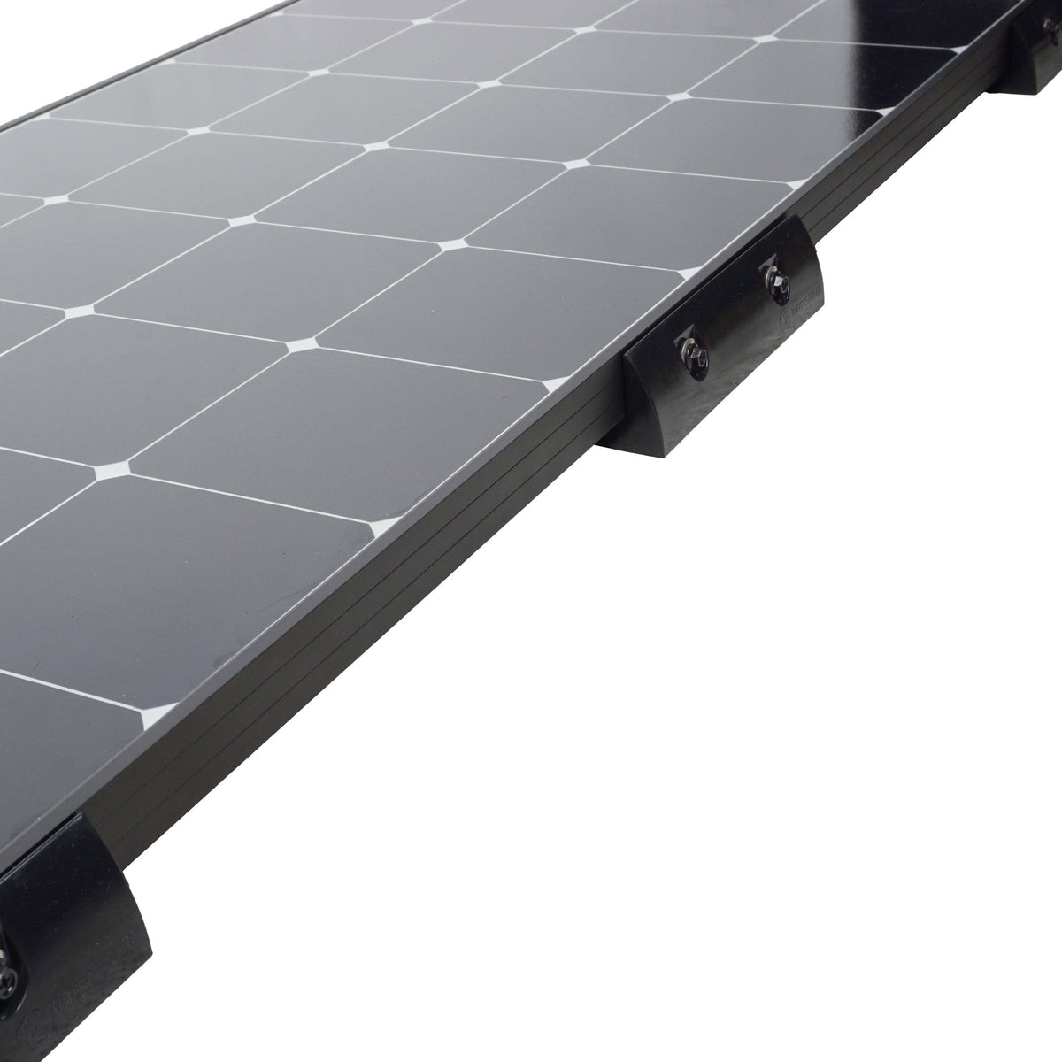 Supporto spoiler corto per pannello solare in plastica ASA nera 18 cm per camper e barche