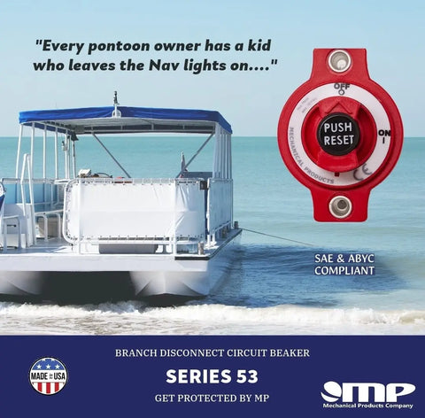 MP Staccabatterie con Fusibile Reset 15A-60A Series 53- Made in USA MechProd