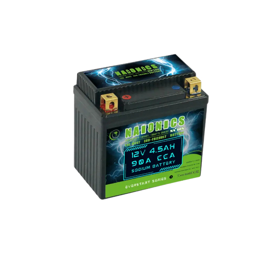 NAIONICS 12V 4.5Ah 130A CCA - Batteria al Sodio Avviamento Moto EverStart Series NAM12N7