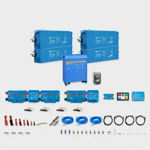 Kit completo Victron Energy 48V 20kWh inverter 10kVA, 8kVA o 6,5kVA con 4 batterie Lithium NG 51,2V 100Ah, BMS, comunicazione e protezioni – Offerta