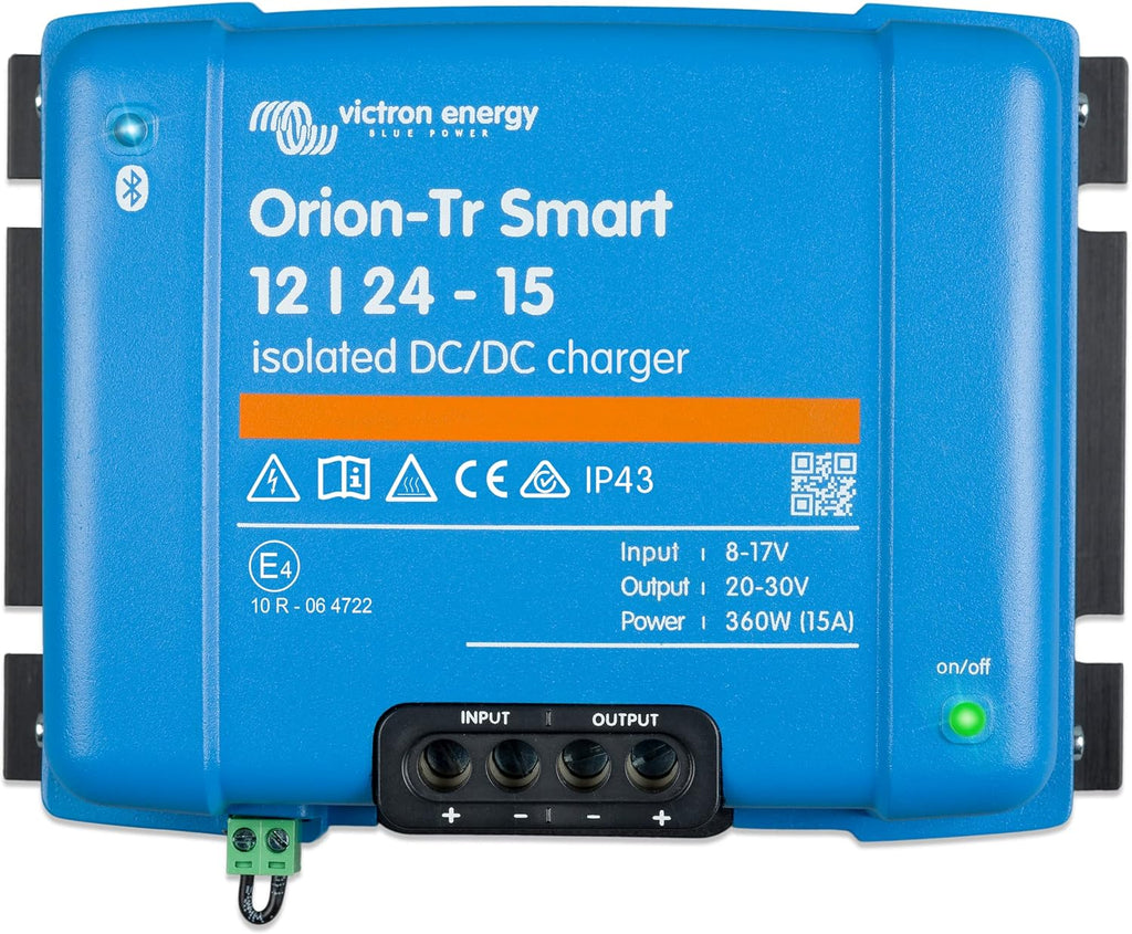 DC-DC 12V-24V Victron Energy Orion Tr-Smart Isolated 12-24-15 15A 360W Battery to Battery Charger Caricabatterie