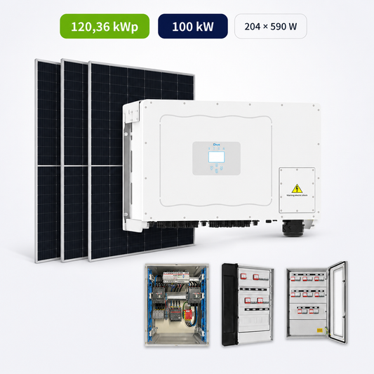Kit Fotovoltaico Deye 120,36 kWp – On-Grid 100 kW Trifase Commerciale Industriale