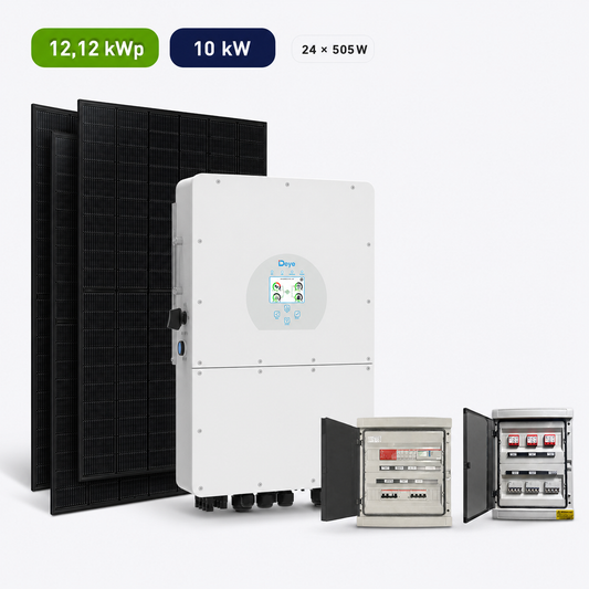 Kit Fotovoltaico Deye 12,12 kWp – Ibrido 10 kW Trifase Commerciale Industriale