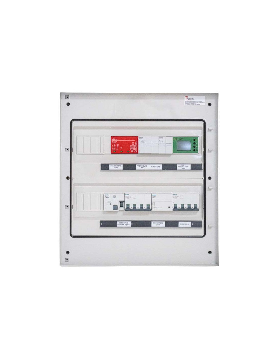 Quadro CA Icierre MM008-L trifase 16/20 kW 32 A 400 V CEI 0-21 per 1 inverter