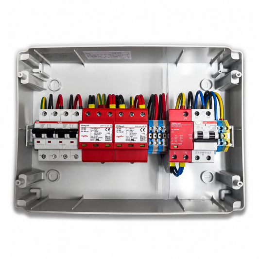 Quadro fotovoltaico combinato AC/DC monofase 6 kW 2 MPPT 600 VDC IP65 – immagine rappresentativa