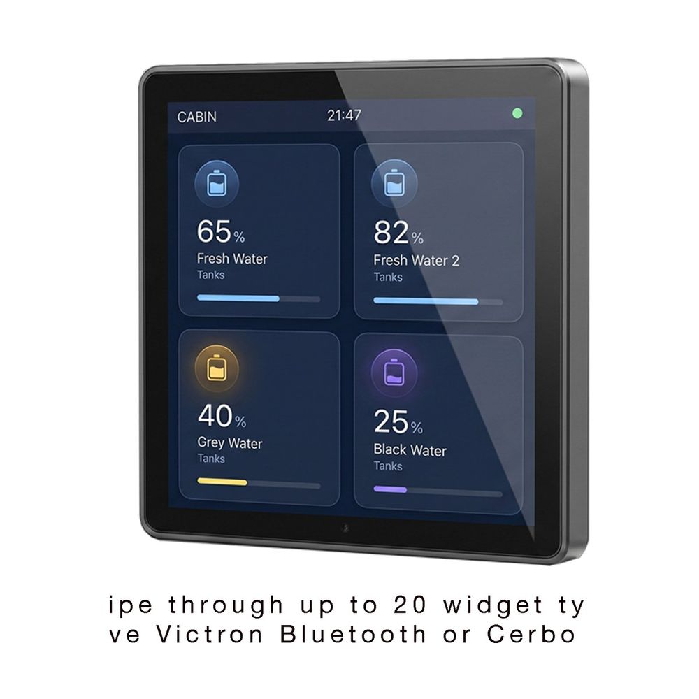 Quasar Glass 4: 4-inch Bluetooth pannello di monitoraggio