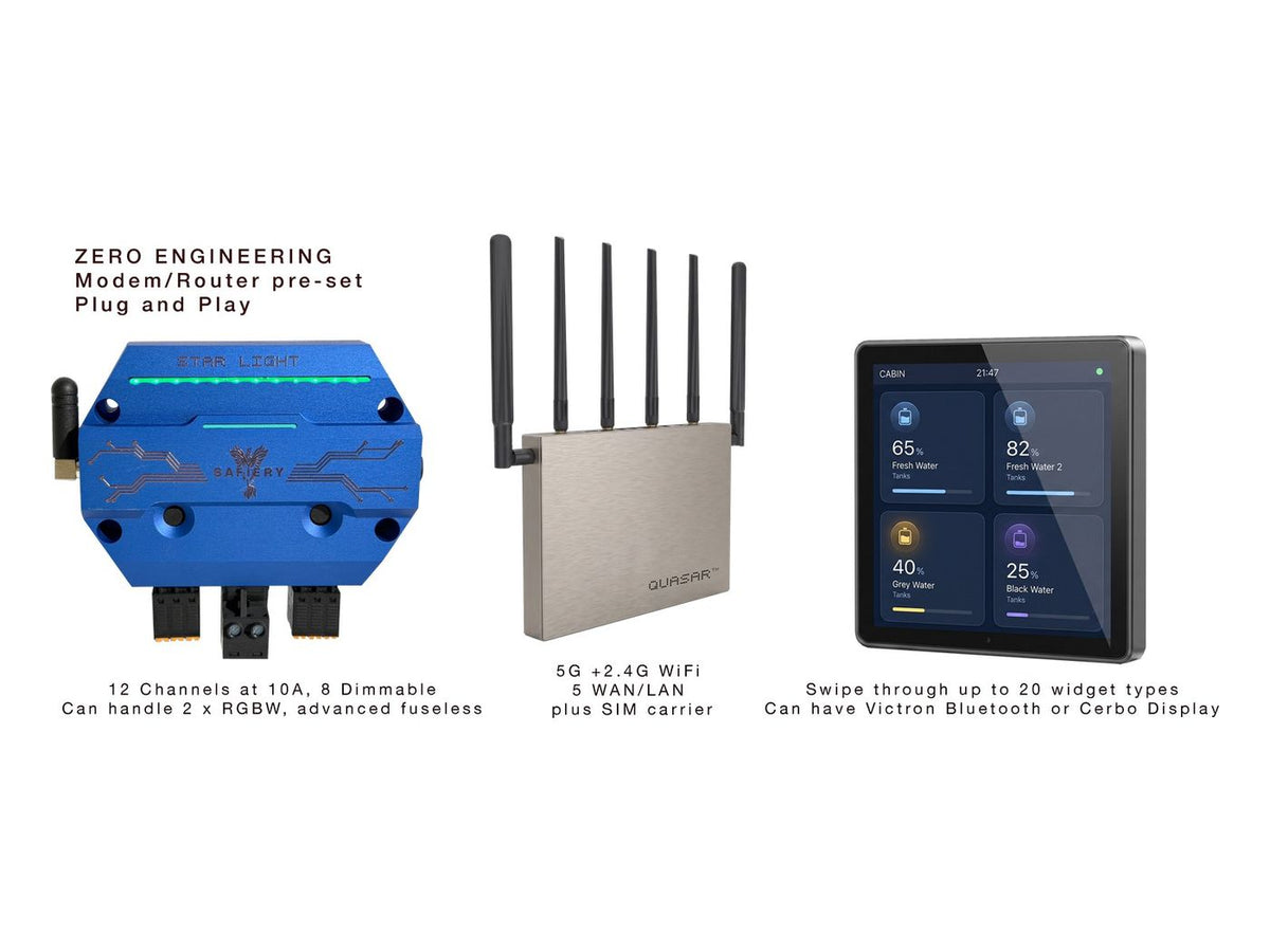 Quasar Glass comando: STAR-Light 12-Channel comando digitale, Glass 4 pannello e 4G router