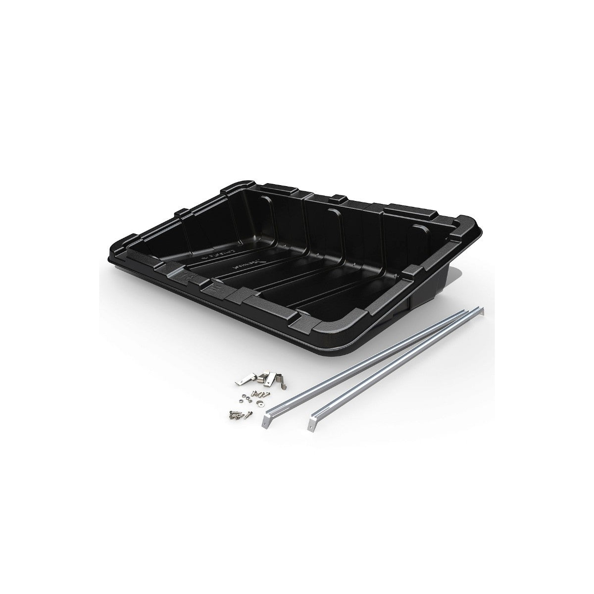 Renusol ConSole+ vasca zavorrabile per pannelli solari su tetto piano, con profili a U e minuteria inclusi, sfondo bianco