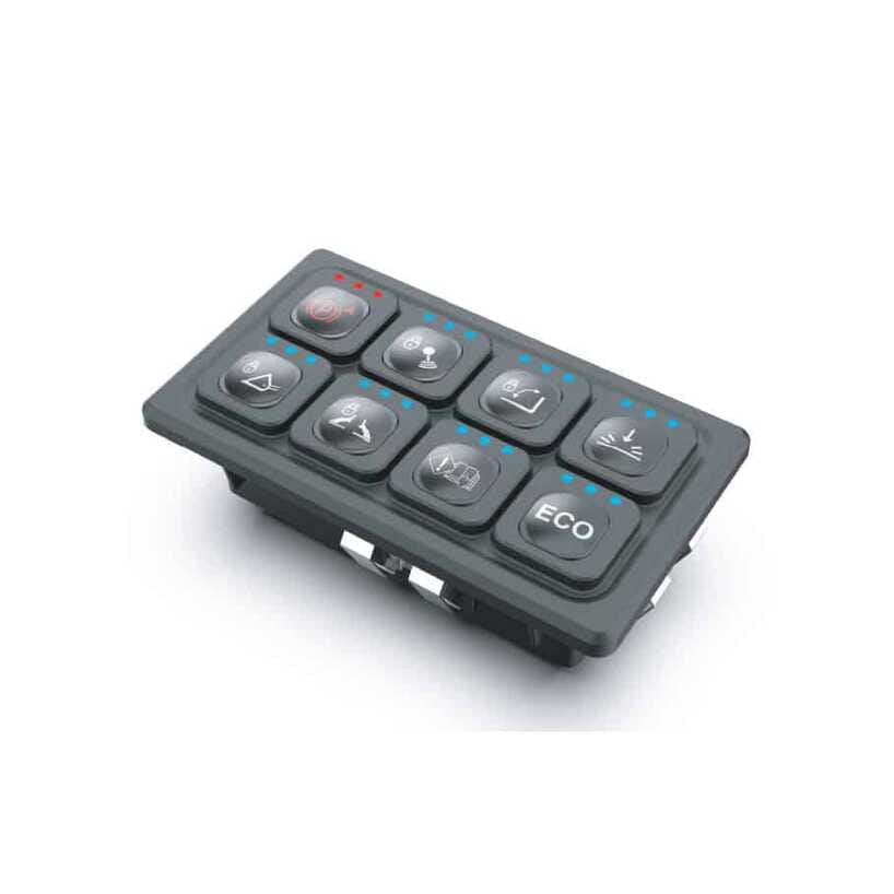 Safiery STAR-Switch Icon Interchangeable CAN Keypad — 8 Pulsante IP65