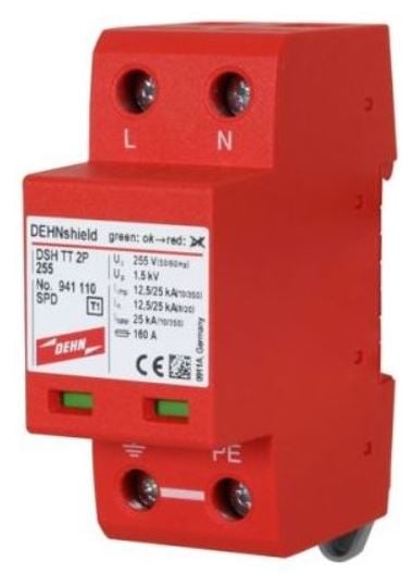 Scaricatore di Sovratensione DEHN DEHNshield DSH TT 2P 255 Tipo 1+2 Monofase