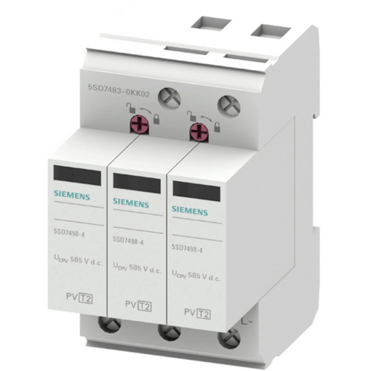 Scaricatore di Sovratensione Siemens 5SD7483-0KK02 CC Tipo 2 1000 V per Fotovoltaico