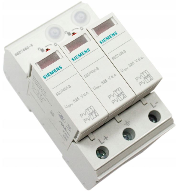 Scaricatore di Sovratensione Siemens 5SD7483-6 CC Tipo 1+2 1000 V per Fotovoltaico