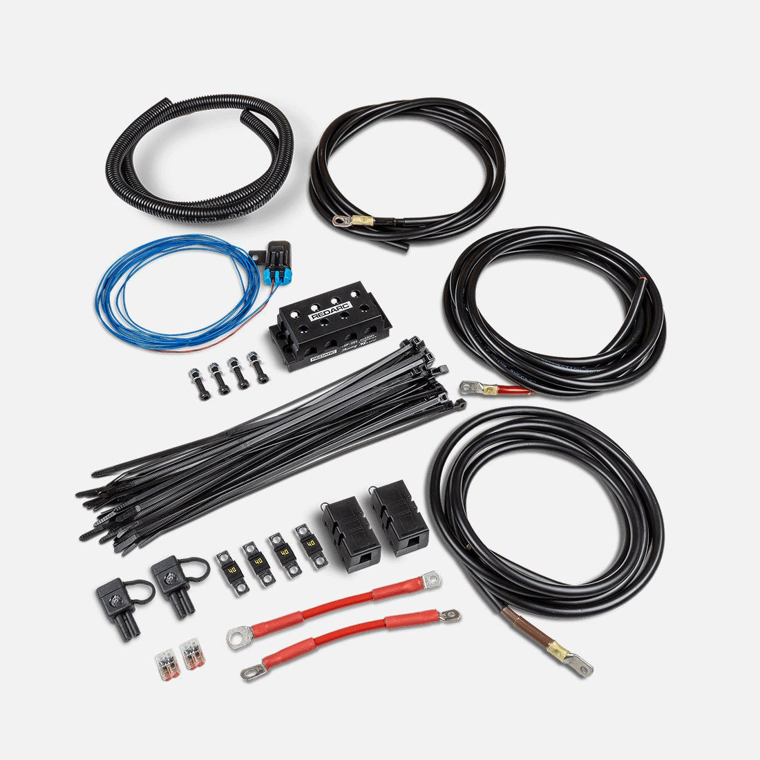 Redarc BCDCWK-002 kit cavi per BCDC 25A, installazione attraverso il vano motore