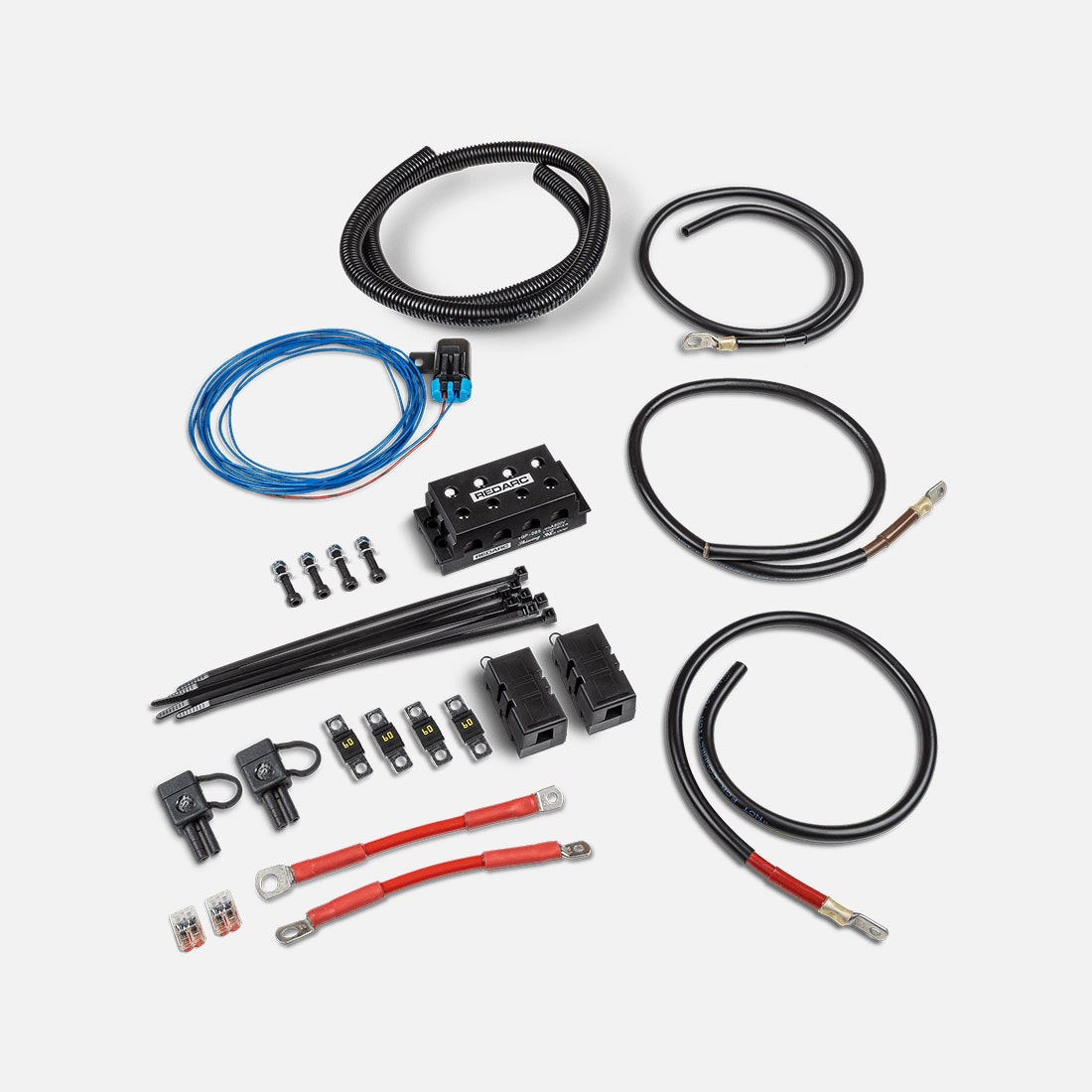 Redarc BCDCWK-004 kit cavi per BCDC 40A/50A, installazione affiancata nel vano motore