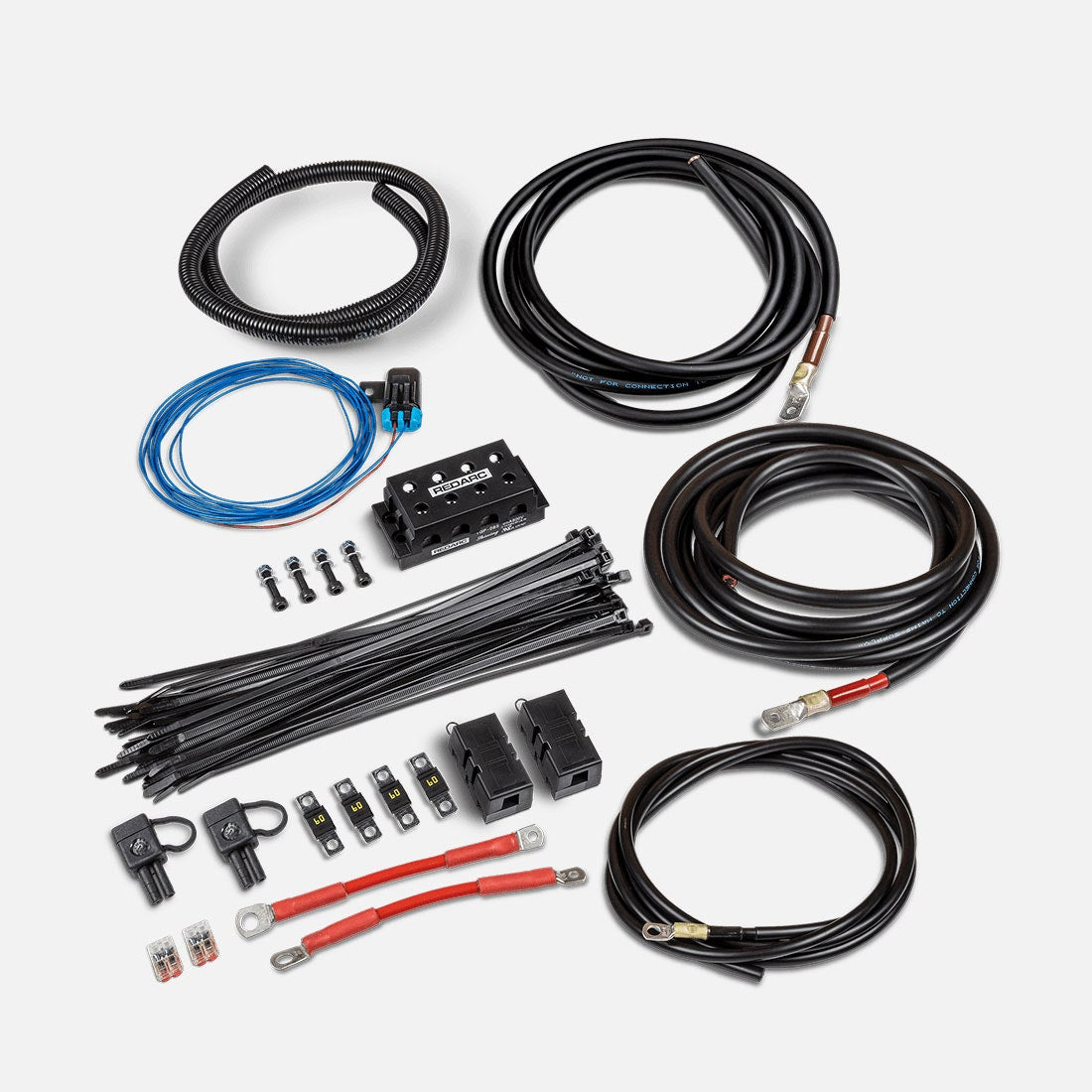 Redarc BCDCWK-005 kit cavi per BCDC 40A/50A, installazione attraverso il vano motore