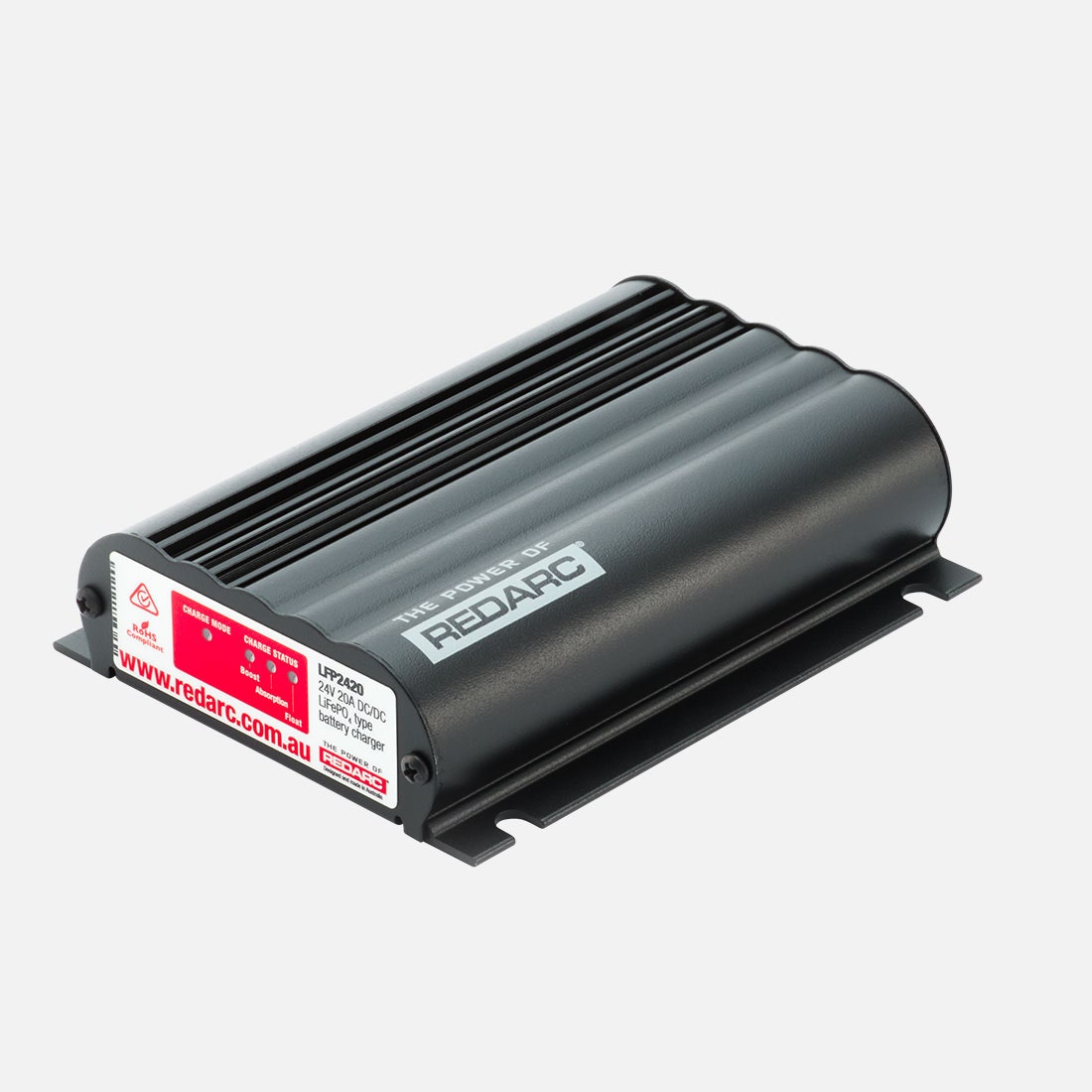 Redarc LFP2420 caricabatterie DC-DC 24V 20A per batterie al litio LiFePO4 con regolatore solare MPPT