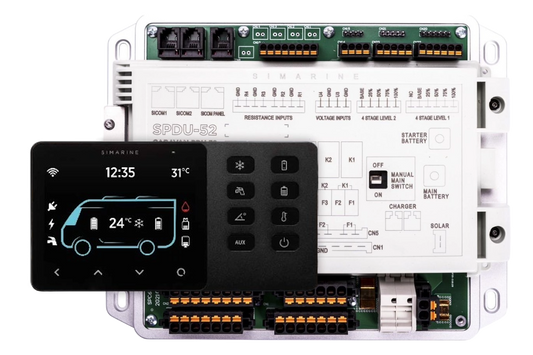 Simarine Caravan Control Set - Display con bottoni e PDU Power Distrinution Unit