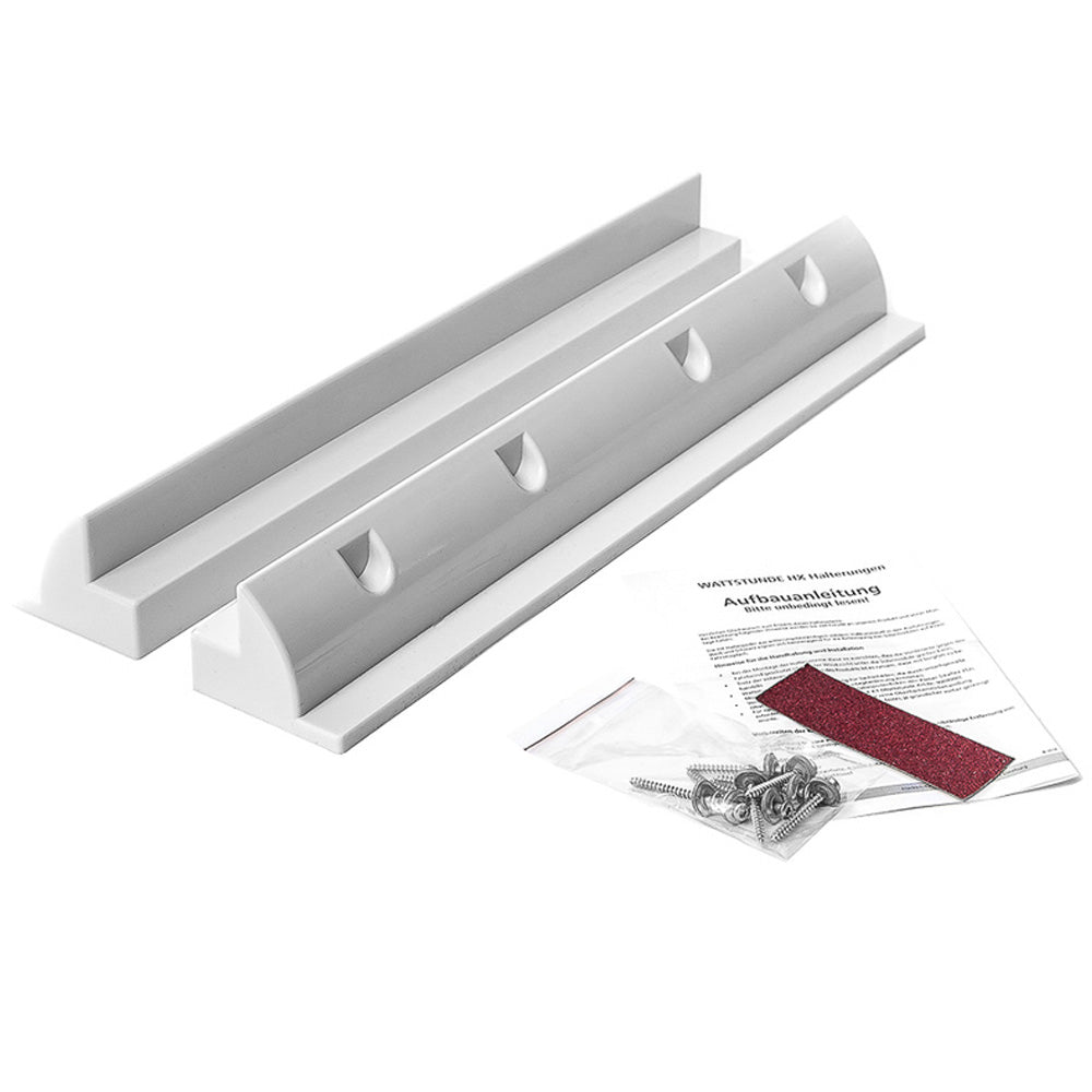 Supporto spoiler per pannello solare in plastica ASA bianca 68 cm HXH68/W per camper e barche