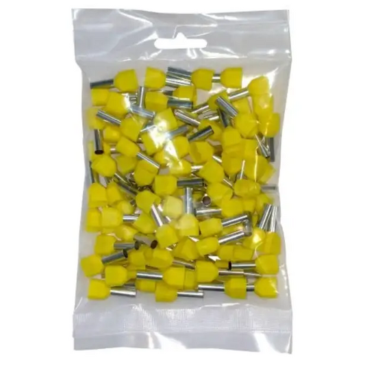 Terminale a bussola 2x6mm puntalini- Confezione da 100pz