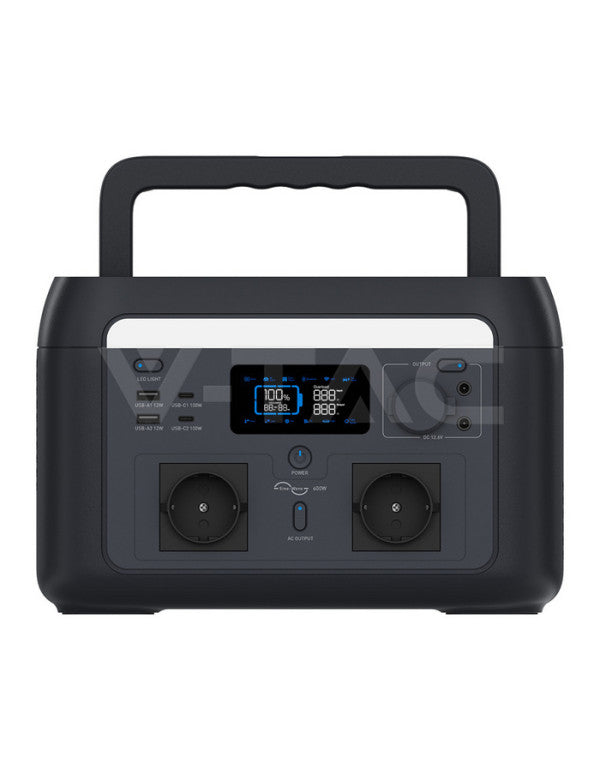 V-TAC VT-10003 Power Station 1000W 614Wh LiFePO4 SKU 12706