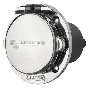Victron Energy 32A Außenstromanschluss mit Edelstahlabdeckung Wohnmobil van Boote Power Inlet 32 A stainless