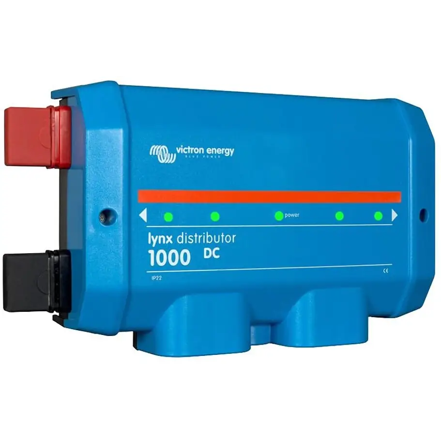 Victron Energy Lynx Distributor visto di fronte con i fusibili MEGA installati