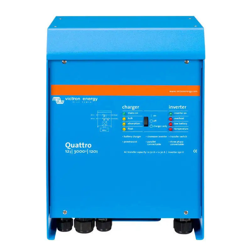 Victron Energy Quattro 12/3000/120-50/50 Caricabatterie 12V 120A Inverter 3000 VA