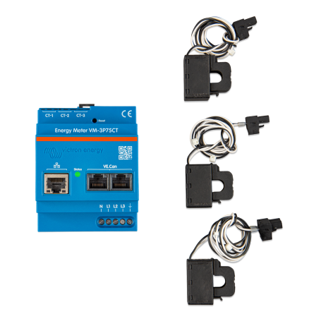 Energy Meter Victron VM-3P75CT Trifase Ethernet VE.Can con TA
