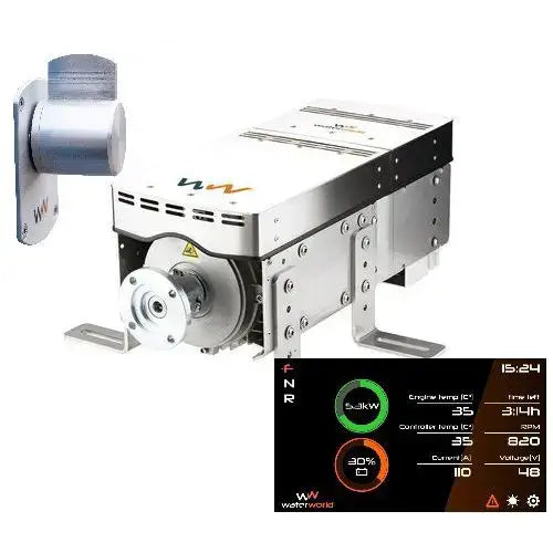 WaterWorld WW 4-10-20kW Motore Elettrico Entrobordo - con display manopola switch relay e cavi
