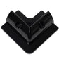 Angolari spoiler per pannello solare in plastica ASA nera HXE/S per camper (4 pz)