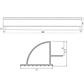 Supporto spoiler per pannello solare in alluminio anodizzato argento 68 cm HSA68/W per camper e barche