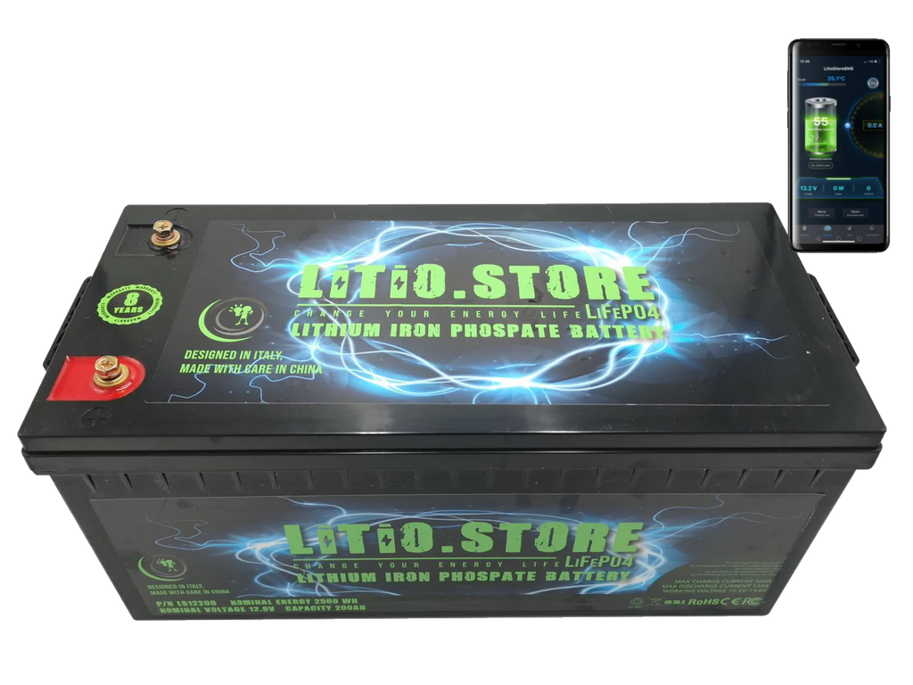 Baterie LiFePO4 24V 100Ah Bluetooth Litio Store LFP 100A BMS 2560Wh