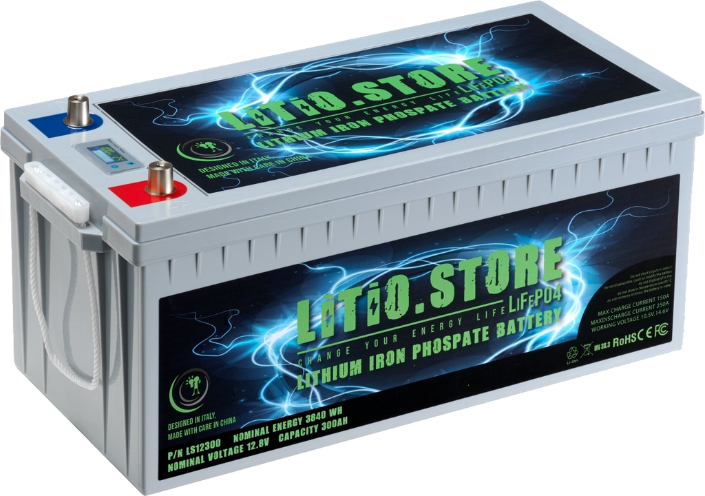 Batteria LiFePO4 36V 100Ah Litio Store LFP 100A BMS 3840Wh