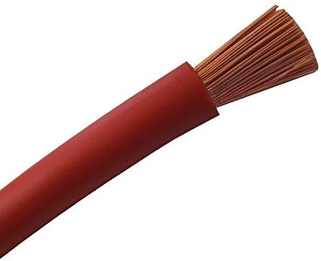 Cable de batería 16mm2 Rojo con aislamiento de PVC sección 16 mm unipolar